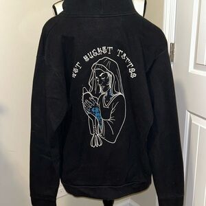 Wet bucket tattoo hoodie large black